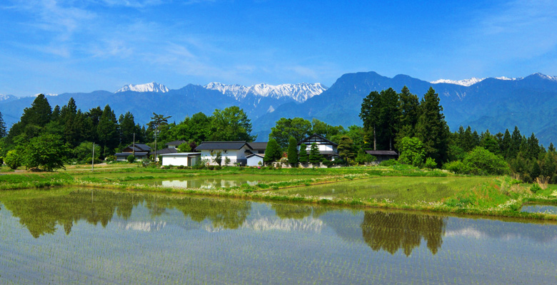 あづみ野 池田町 の田園風景