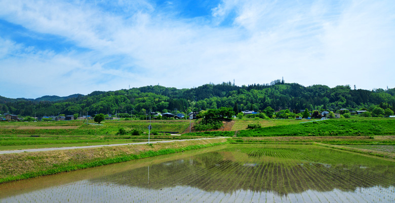 あづみ野 池田町 の田園風景